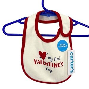 Carter's Baby My First Valentine's Day Bib New